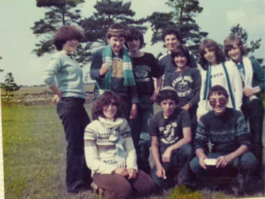 A group of boys at Machane in Ebworth Farm 1976